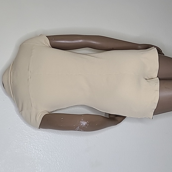 Urban Outfitters Romper Size Small Light Beige Ribbed Stretch Bodycon Casual Fun - Picture 4 of 6